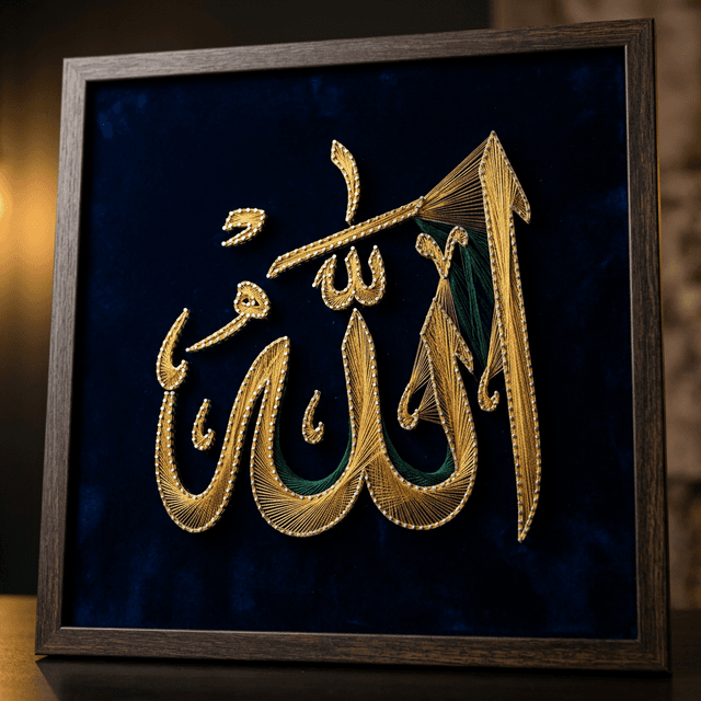 Allah (SWT) Premium Calligraphy - islamic String Art Pakistan