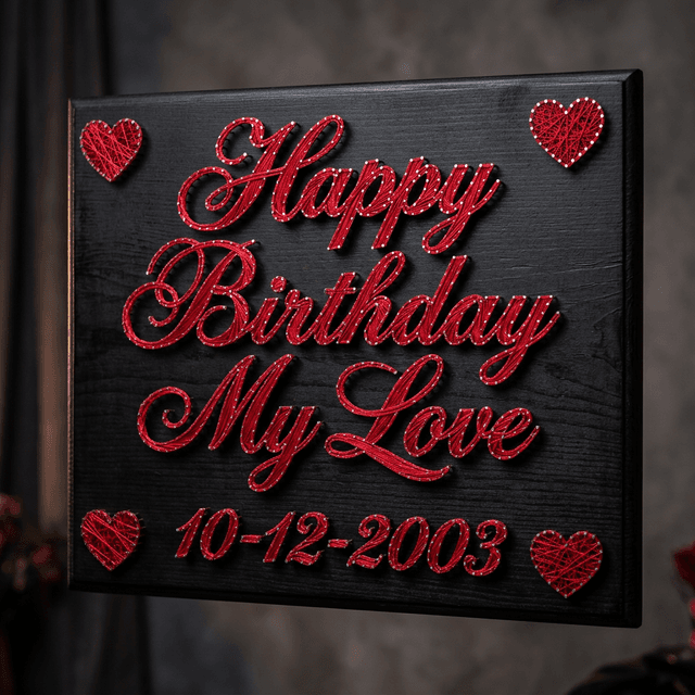 Happy Birthday My Love - celebrations String Art Pakistan