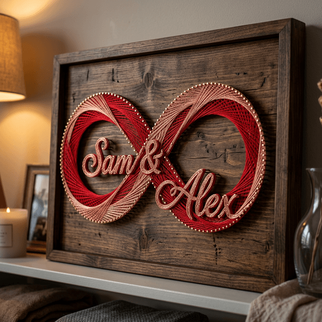 Infinite Love Names - anniversary String Art Pakistan