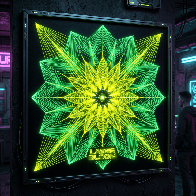 Blooming Laser Glow - flowers String Art Pakistan