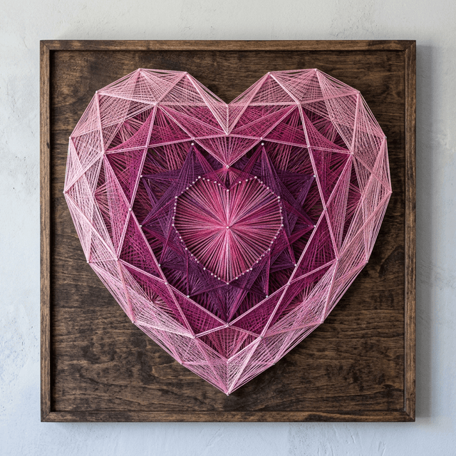 3D Layered Love Heart - heart String Art Pakistan